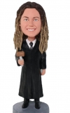 Custom Female Judge bobblehead with Gavel Personalized Lawyer Figurine Gift Custom Female Judge bobblehead with Gavel Personalized Lawyer Figurine Gift